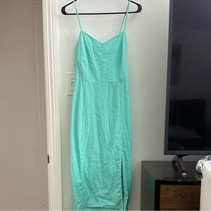 J. Crew Light Green Midi Dress